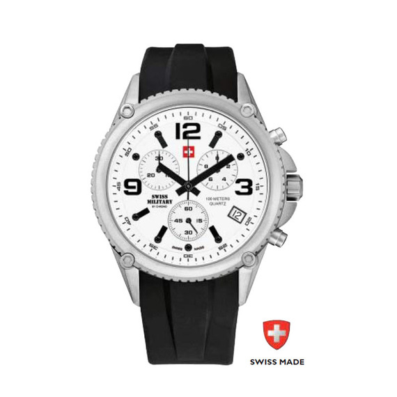 Montre personnalisée Suisse Airborne Blanche