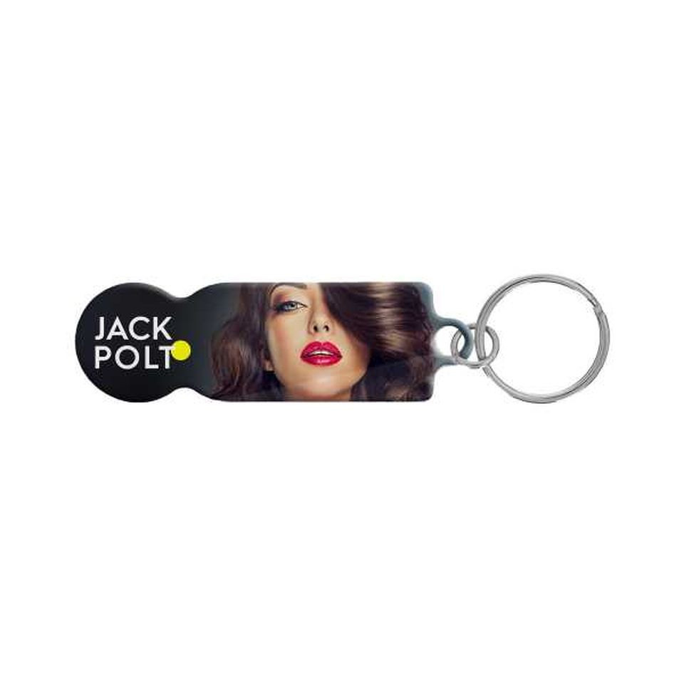 Porte-clés jeton publicitaire aluminium