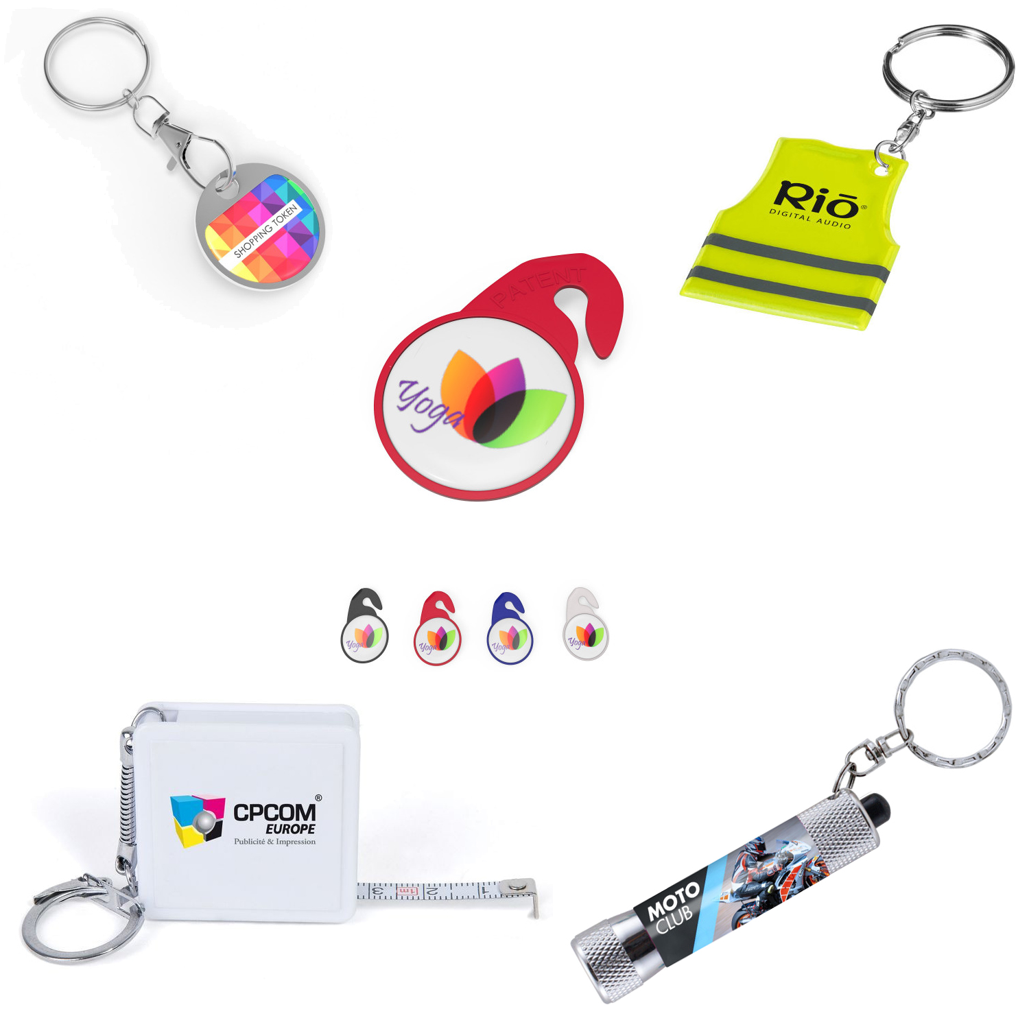 Porte-clés avec étiquettes personnalisables - x96