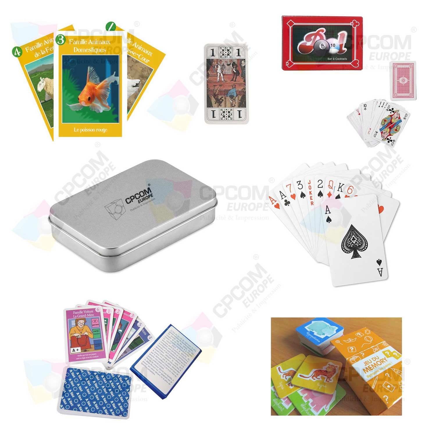 Jeu de cartes personnalisé publicitaire