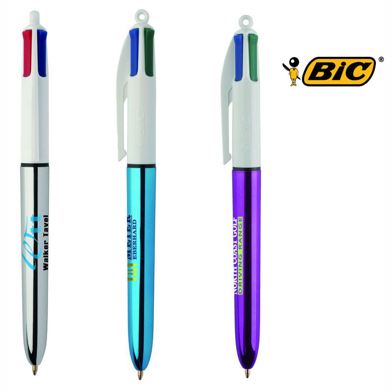 Stylo bic 4 couleurs shine publicitaire